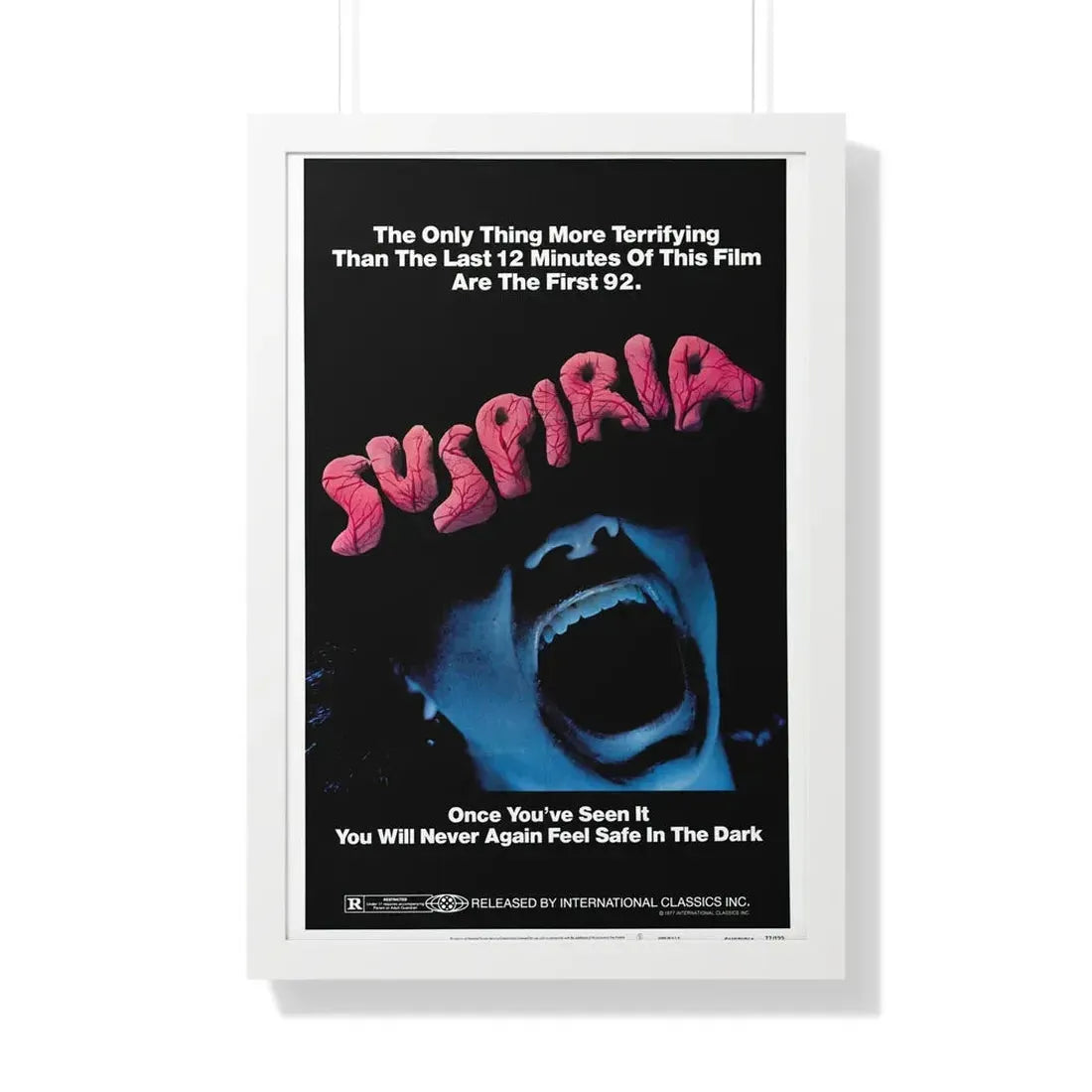 SUSPIRIA 1977 - Framed Movie Poster 20" x 30" White - The Sticker Space