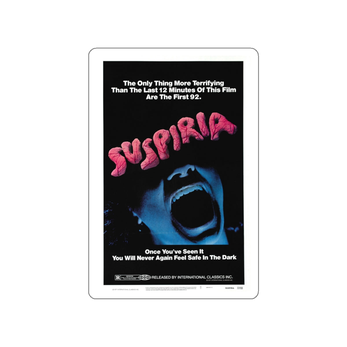 SUSPIRIA 1977 Movie Poster STICKER Vinyl Die-Cut Decal-White-The Sticker Space