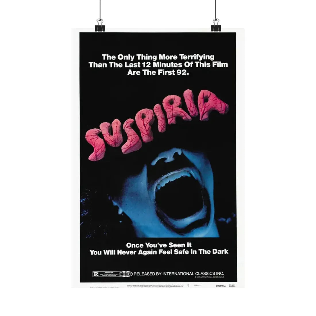 SUSPIRIA 1977 - Paper Movie Poster 12″ x 18″ Matte - The Sticker Space