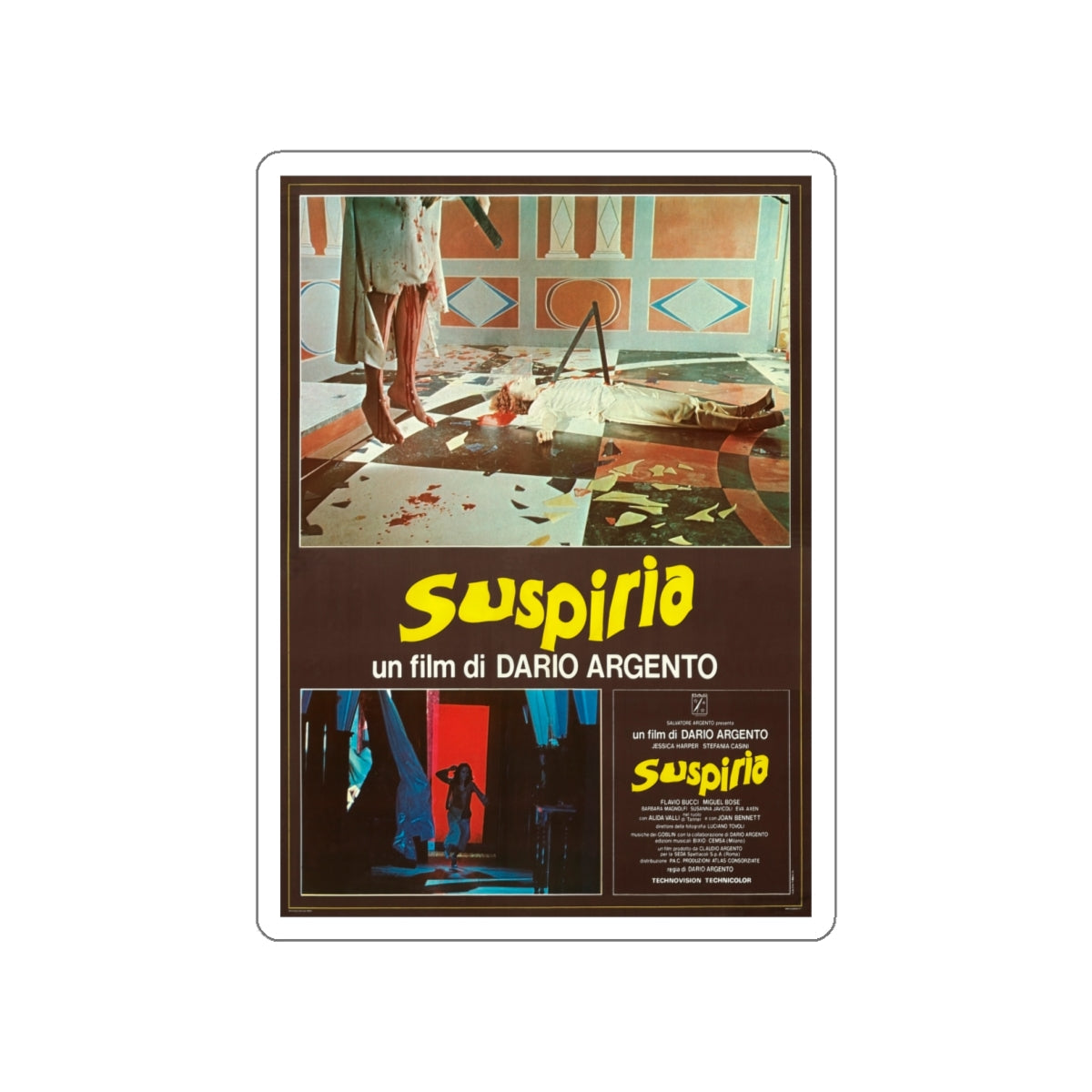 SUSPIRIA (2) 1977 Movie Poster STICKER Vinyl Die-Cut Decal-White-The Sticker Space