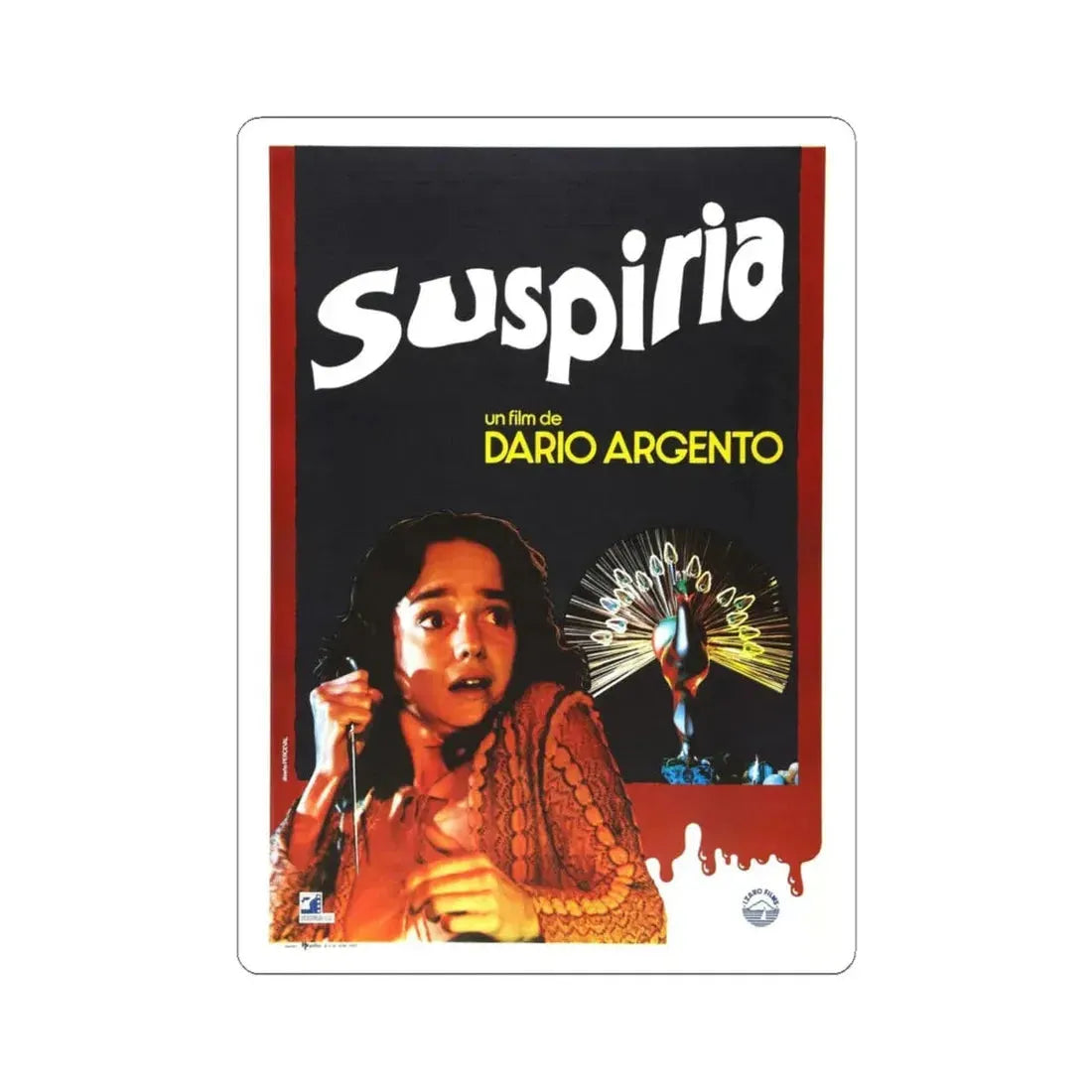 SUSPIRIA (3) 1977 Movie Poster - STICKER Vinyl Kiss-Cut Decal 4 Inch White - The Sticker Space