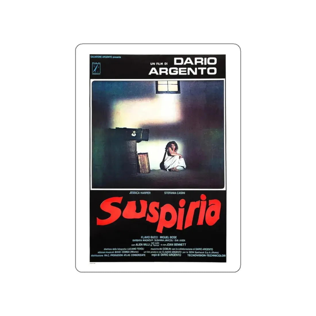SUSPIRIA (5) 1977 Movie Poster STICKER Vinyl Die-Cut Decal 6 Inch - The Sticker Space