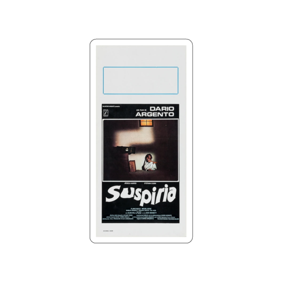 SUSPIRIA (ITALIAN 2) 1977 Movie Poster STICKER Vinyl Die-Cut Decal-White-The Sticker Space