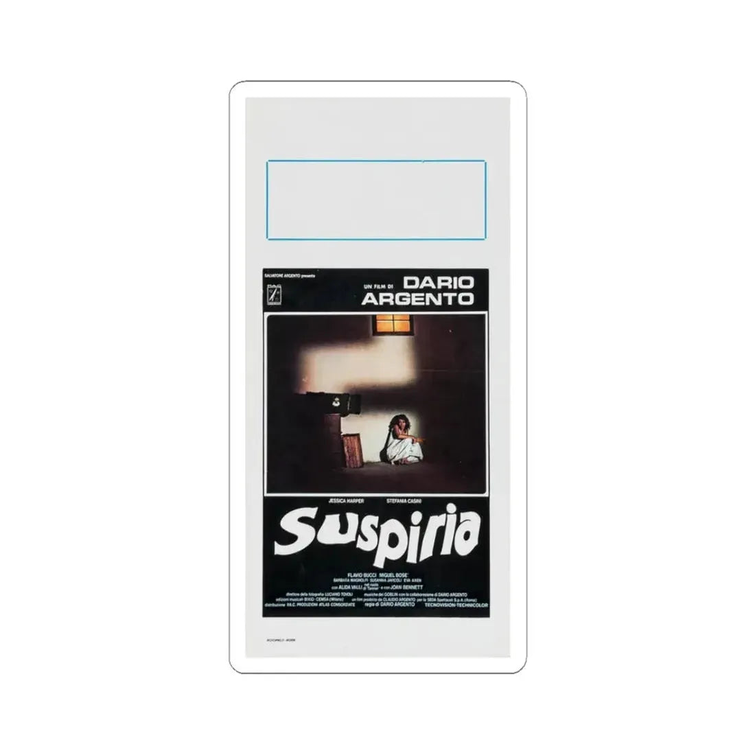 SUSPIRIA (ITALIAN 2) 1977 Movie Poster - STICKER Vinyl Kiss-Cut Decal 3 Inch White - The Sticker Space