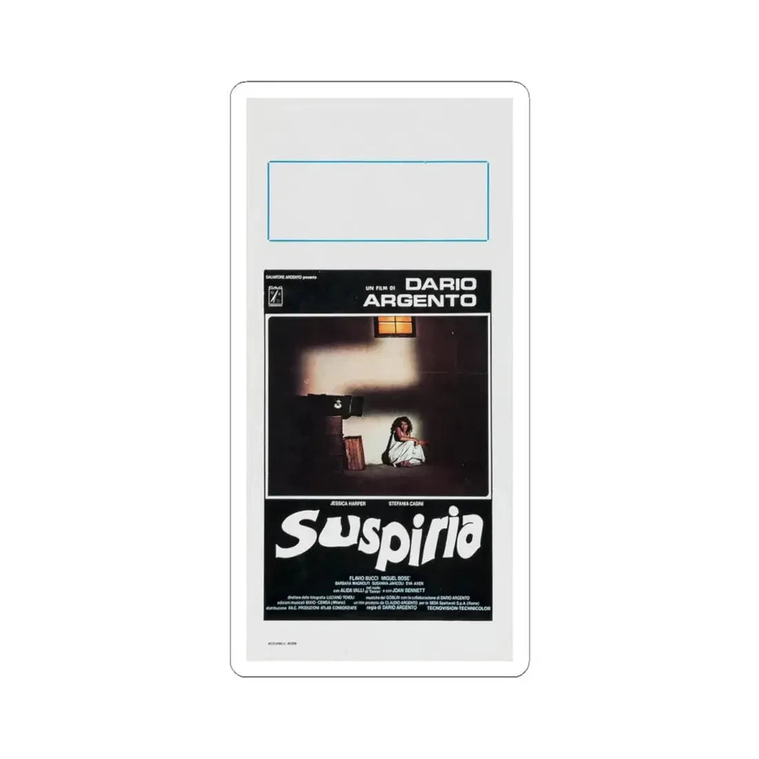 SUSPIRIA (ITALIAN 2) 1977 Movie Poster - STICKER Vinyl Kiss-Cut Decal 4 Inch White - The Sticker Space