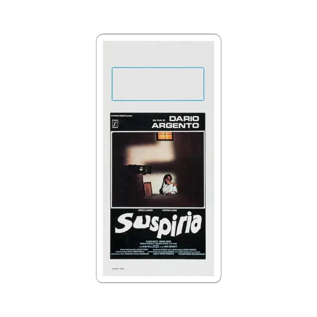 SUSPIRIA (ITALIAN 2) 1977 Movie Poster - STICKER Vinyl Kiss-Cut Decal 6 Inch White - The Sticker Space