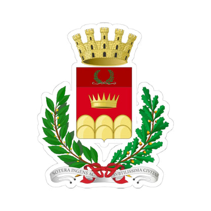 Sutera-Stemma (Italy) (Coat of Arms) STICKER Vinyl Kiss-Cut Decal 4 Inch White - The Sticker Space