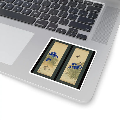 Suzuki Kiitsu 鈴木基一 - Irises - mid-1850s v1 - STICKER Vinyl Kiss-Cut Decal