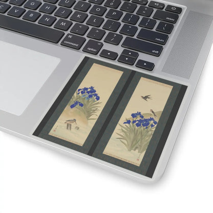 Suzuki Kiitsu 鈴木基一 - Irises - mid-1850s v1 - STICKER Vinyl Kiss-Cut Decal
