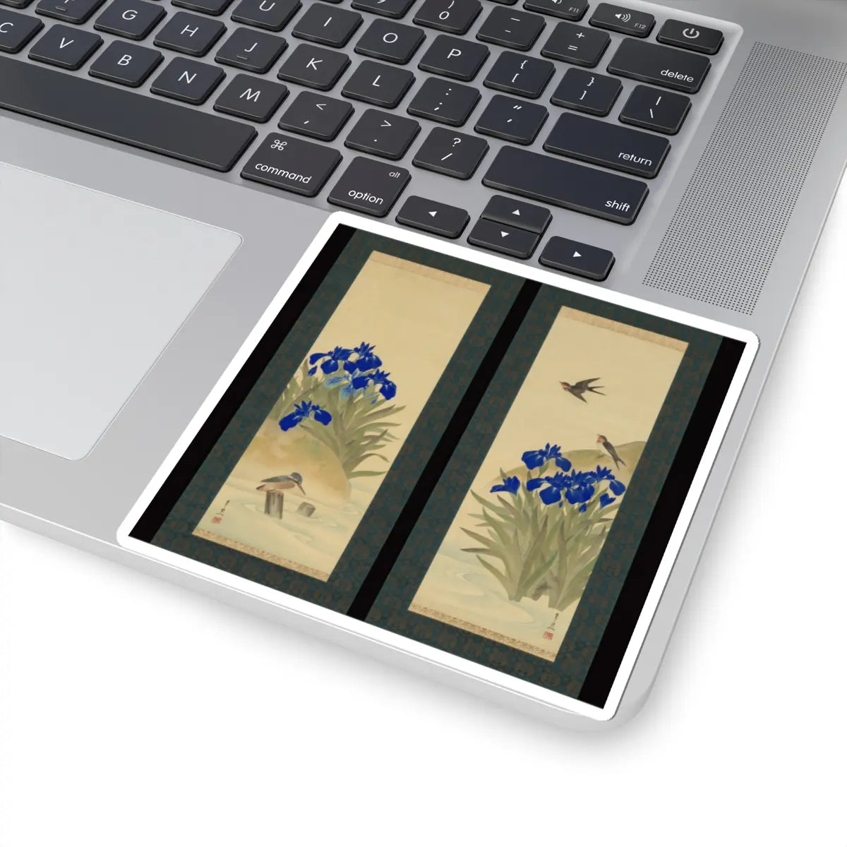 Suzuki Kiitsu 鈴木基一 - Irises - mid-1850s v1 - STICKER Vinyl Kiss-Cut Decal