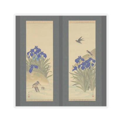 Suzuki Kiitsu 鈴木基一 - Irises - mid-1850s v1 - STICKER Vinyl Kiss-Cut Decal