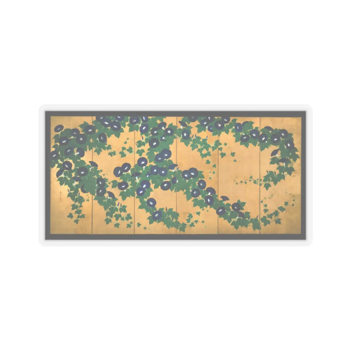 Suzuki Kiitsu - Morning Glories - early 19th century v2 - STICKER Vinyl Kiss-Cut Decal