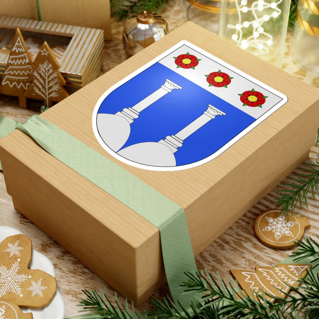 Sévaz-coat of arms (Switzerland) (Coat of Arms) STICKER Vinyl Kiss-Cut Decal - The Sticker Space