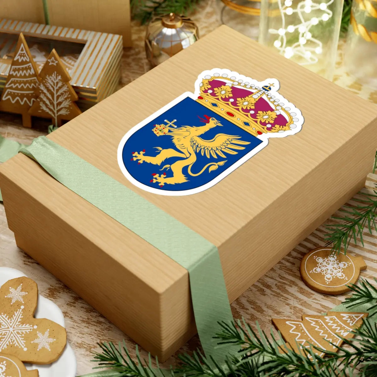 Svea helikopterbataljon vapen (Sweden) (Coat of Arms) STICKER Vinyl Kiss-Cut Decal