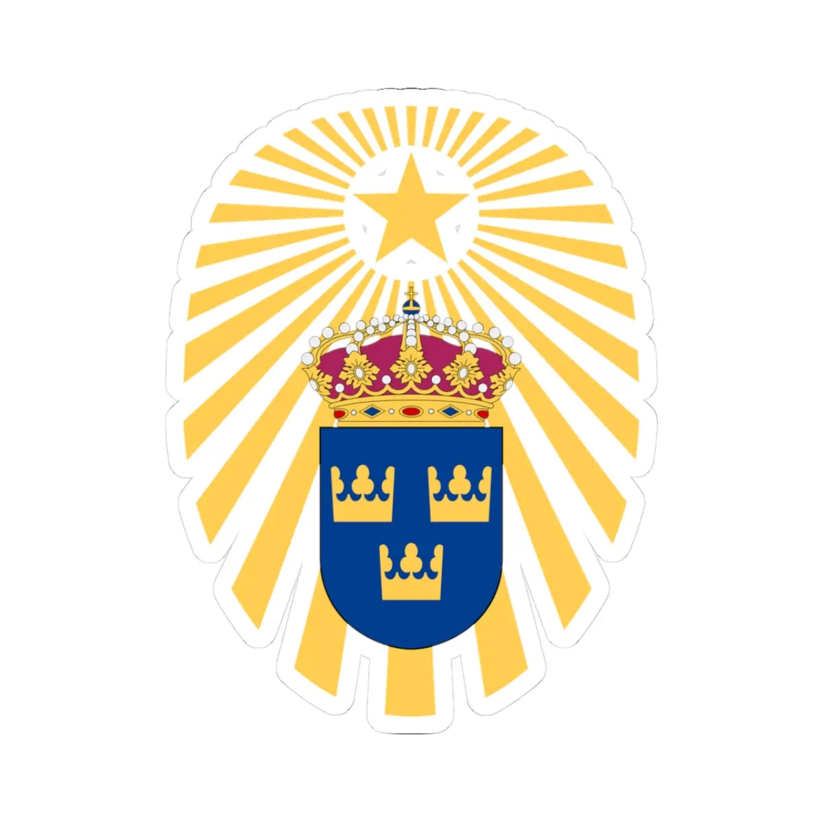 Svea ingenjörregemente vapen (Sweden) (Coat of Arms) STICKER Vinyl Kiss-Cut Decal