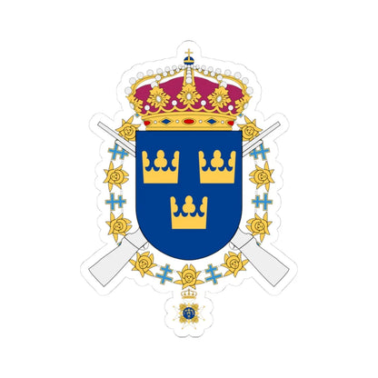 Svea Livgarde vapen (Sweden) (Coat of Arms) STICKER Vinyl Kiss-Cut Decal