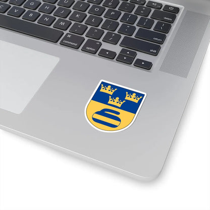 Svenska Curlingförbundet vapen (Sweden) (Coat of Arms) STICKER Vinyl Kiss-Cut Decal - The Sticker Space