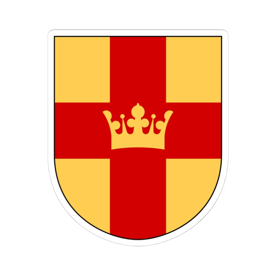 Svenska kyrkan vapen (Sweden) (Coat of Arms) STICKER Vinyl Kiss-Cut Decal 4 Inch White - The Sticker Space