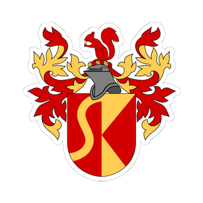Svenska släktkalendern vapen (Sweden) (Coat of Arms) STICKER Vinyl Kiss-Cut Decal 6 Inch White - The Sticker Space