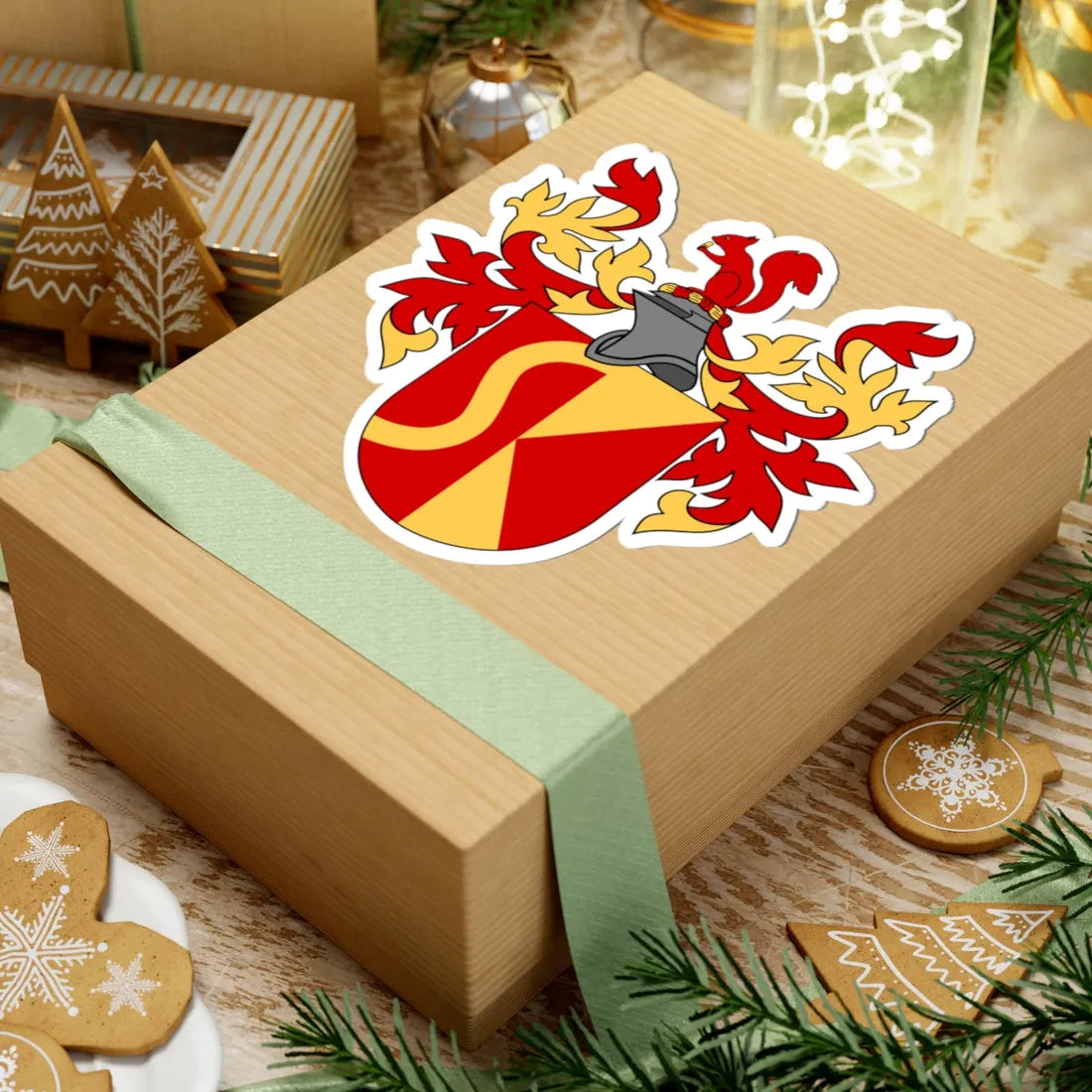 Svenska släktkalendern vapen (Sweden) (Coat of Arms) STICKER Vinyl Kiss-Cut Decal - The Sticker Space