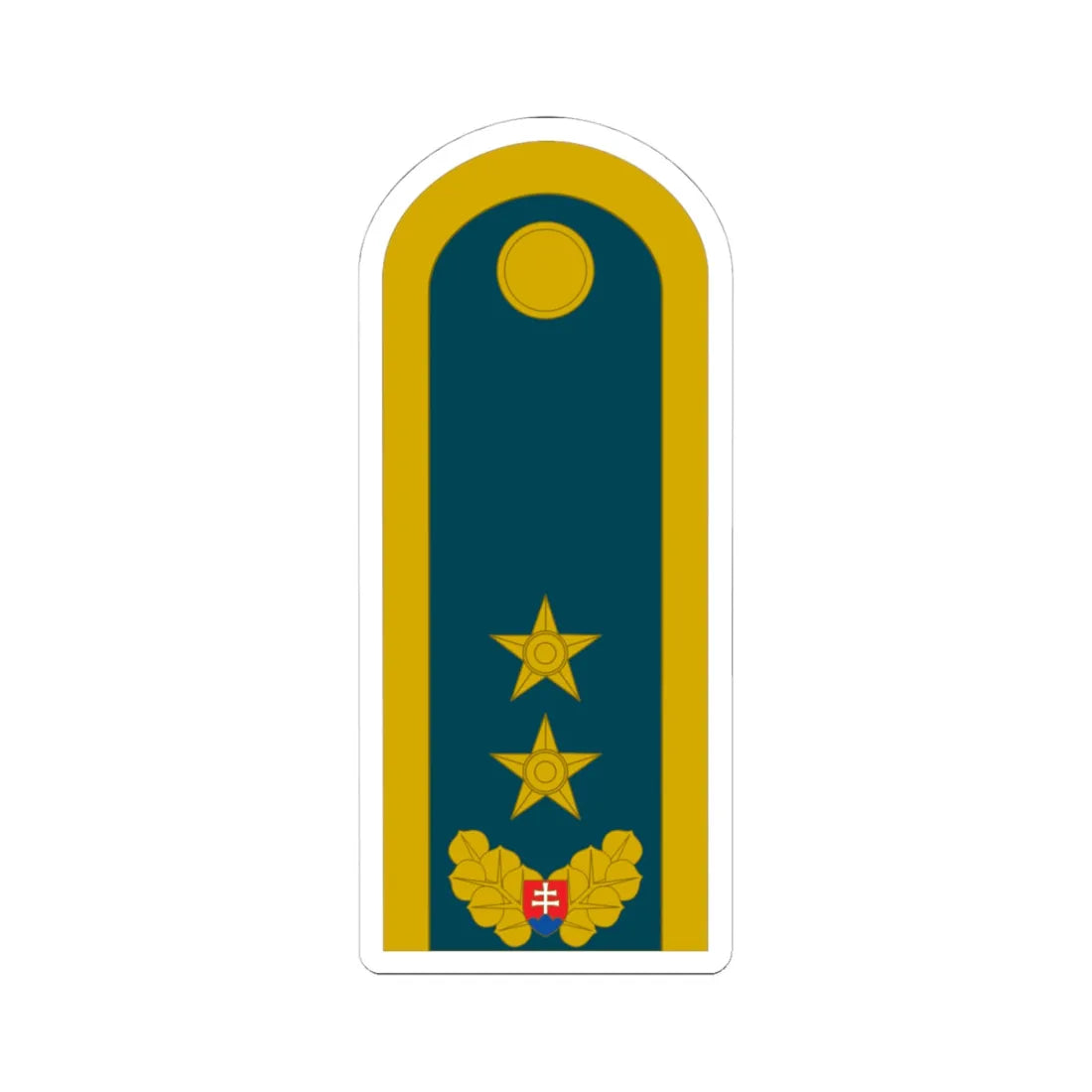 SVK Air Force OF 07 (Slovakia) (Military Rank) STICKER Vinyl Kiss-Cut Decal 4 Inch White - The Sticker Space