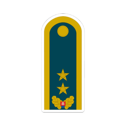 SVK Air Force OF 07 (Slovakia) (Military Rank) STICKER Vinyl Kiss-Cut Decal 4 Inch White - The Sticker Space