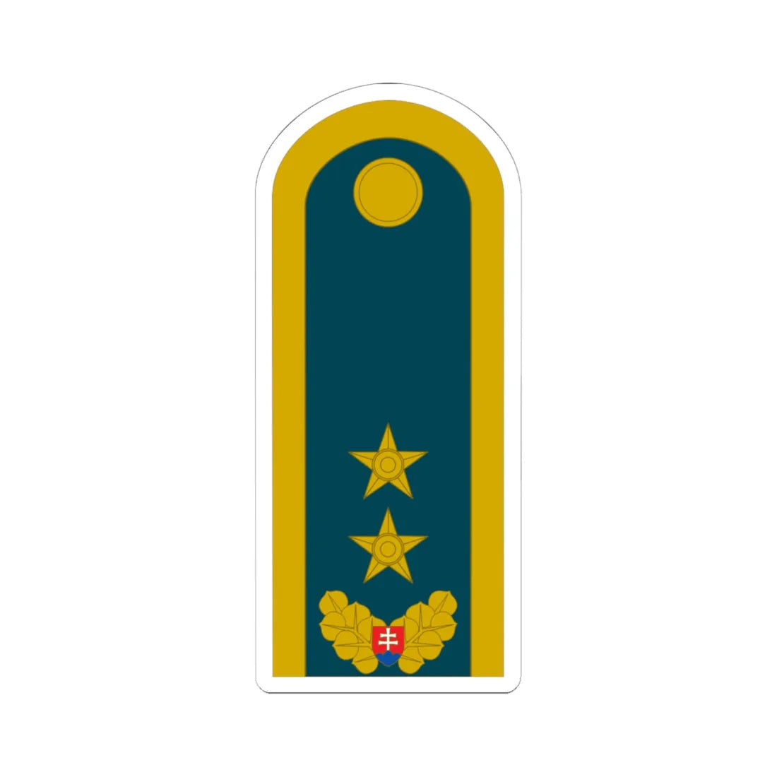 SVK Air Force OF 07 (Slovakia) (Military Rank) STICKER Vinyl Kiss-Cut Decal 6 Inch White - The Sticker Space