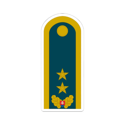 SVK Air Force OF 07 (Slovakia) (Military Rank) STICKER Vinyl Kiss-Cut Decal 6 Inch White - The Sticker Space