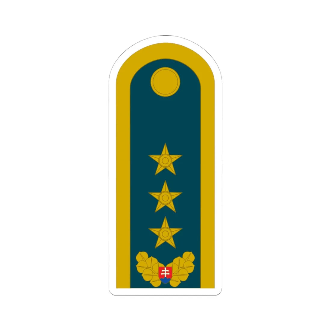 SVK Air Force OF 08 (Slovakia) (Military Rank) STICKER Vinyl Kiss-Cut Decal 4 Inch White - The Sticker Space