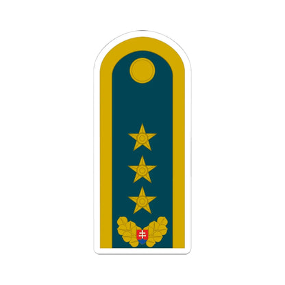 SVK Air Force OF 08 (Slovakia) (Military Rank) STICKER Vinyl Kiss-Cut Decal 4 Inch White - The Sticker Space