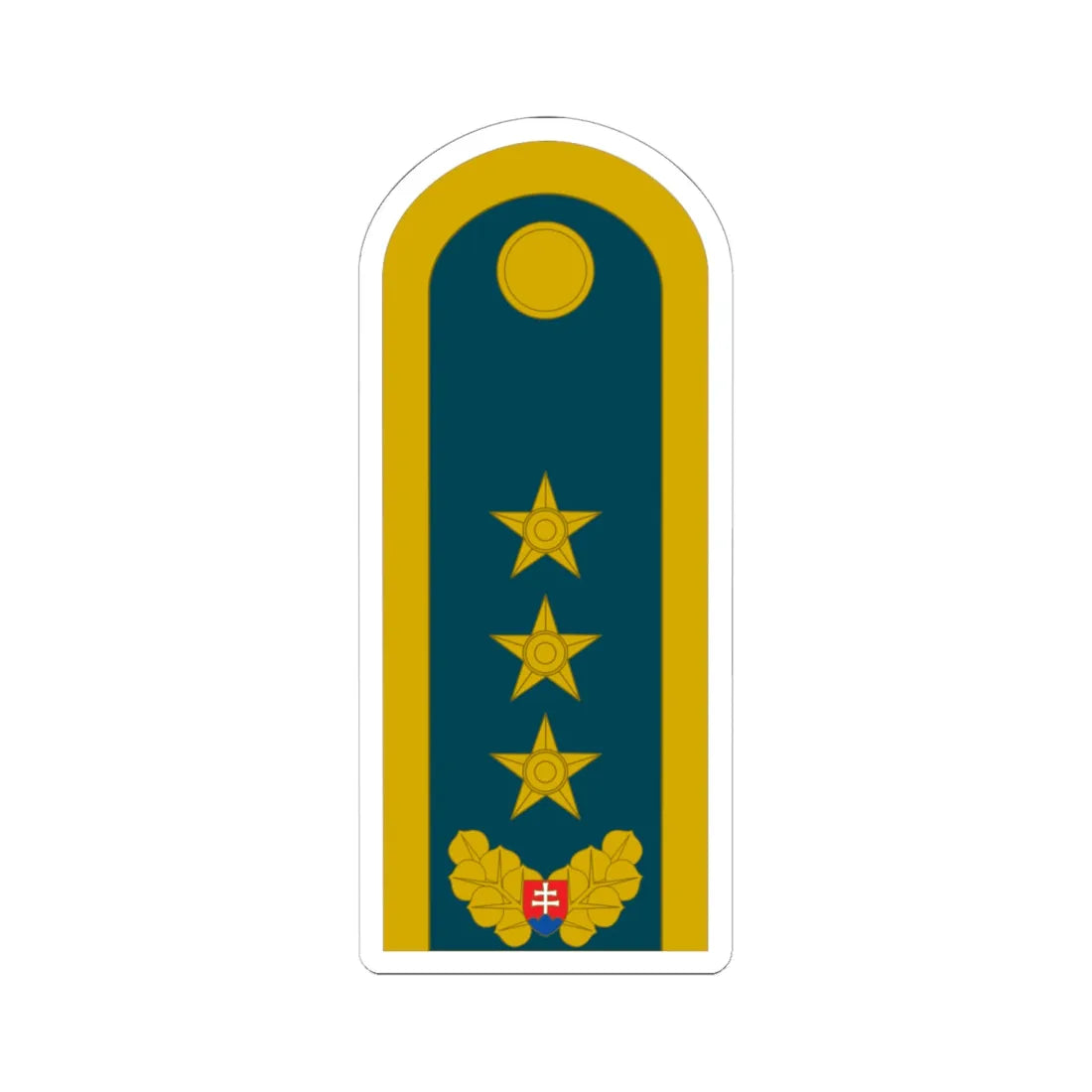 SVK Air Force OF 08 (Slovakia) (Military Rank) STICKER Vinyl Kiss-Cut Decal 6 Inch White - The Sticker Space