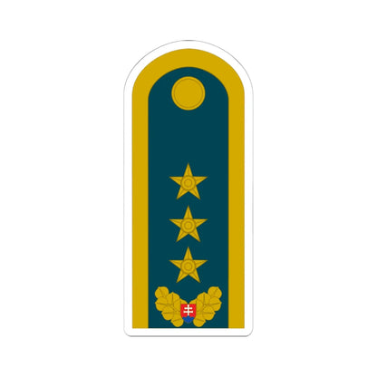 SVK Air Force OF 08 (Slovakia) (Military Rank) STICKER Vinyl Kiss-Cut Decal 6 Inch White - The Sticker Space