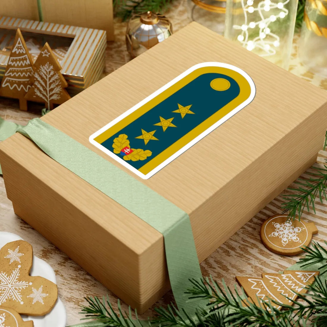 SVK Air Force OF 08 (Slovakia) (Military Rank) STICKER Vinyl Kiss-Cut Decal - The Sticker Space