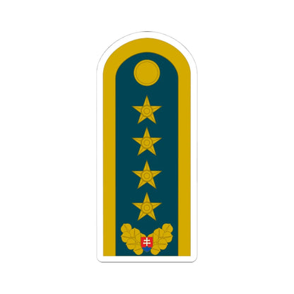 SVK Air Force OF 09 (Slovakia) (Military Rank) STICKER Vinyl Kiss-Cut Decal 4 Inch White - The Sticker Space