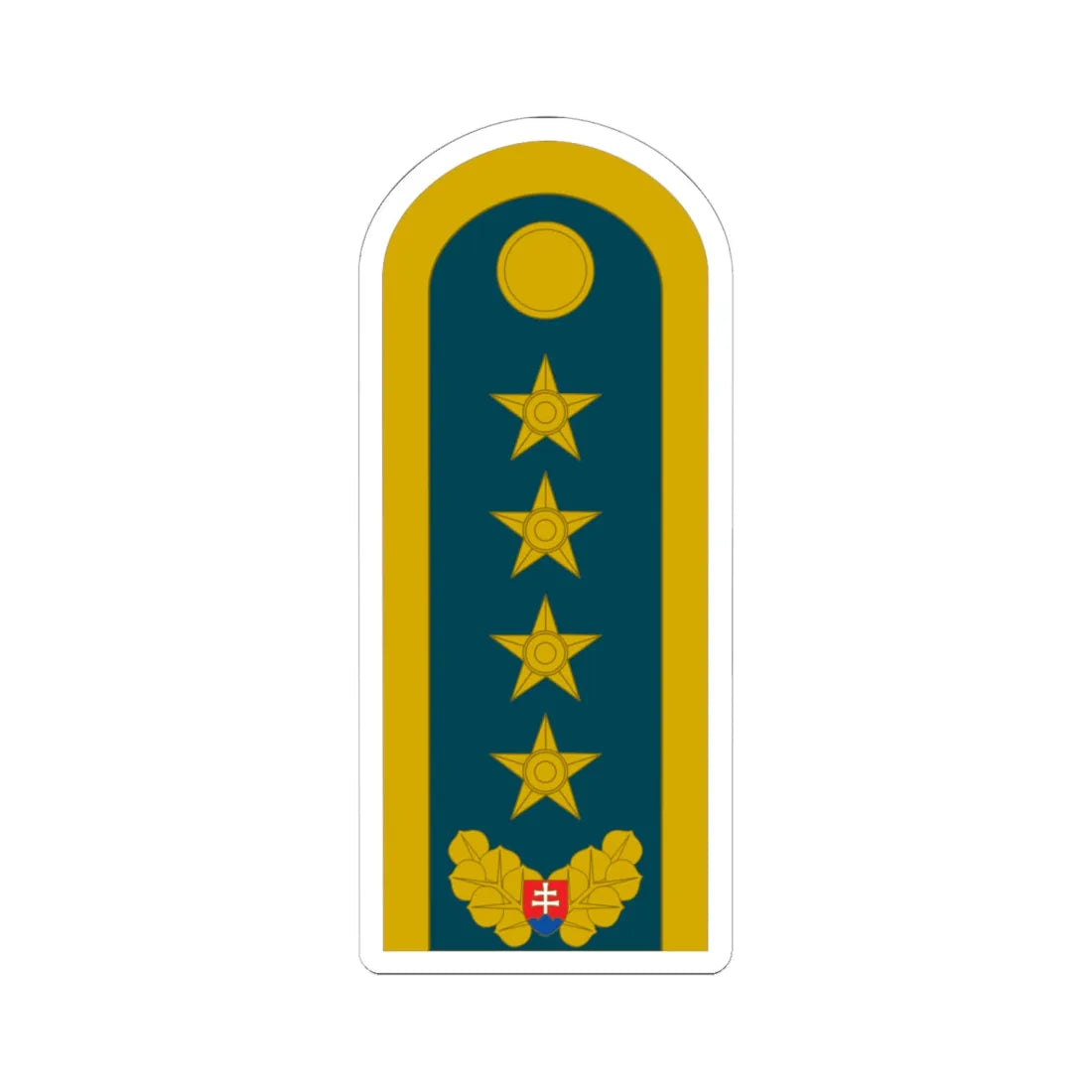 SVK Air Force OF 09 (Slovakia) (Military Rank) STICKER Vinyl Kiss-Cut Decal 6 Inch White - The Sticker Space