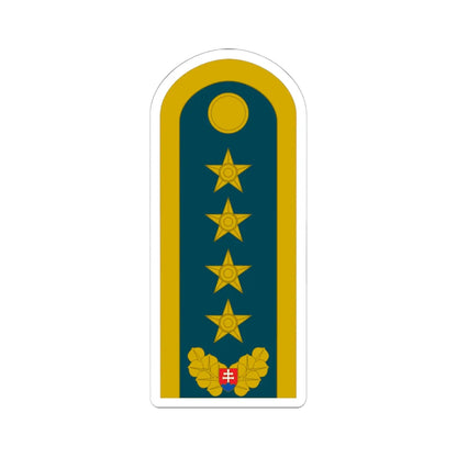 SVK Air Force OF 09 (Slovakia) (Military Rank) STICKER Vinyl Kiss-Cut Decal 6 Inch White - The Sticker Space