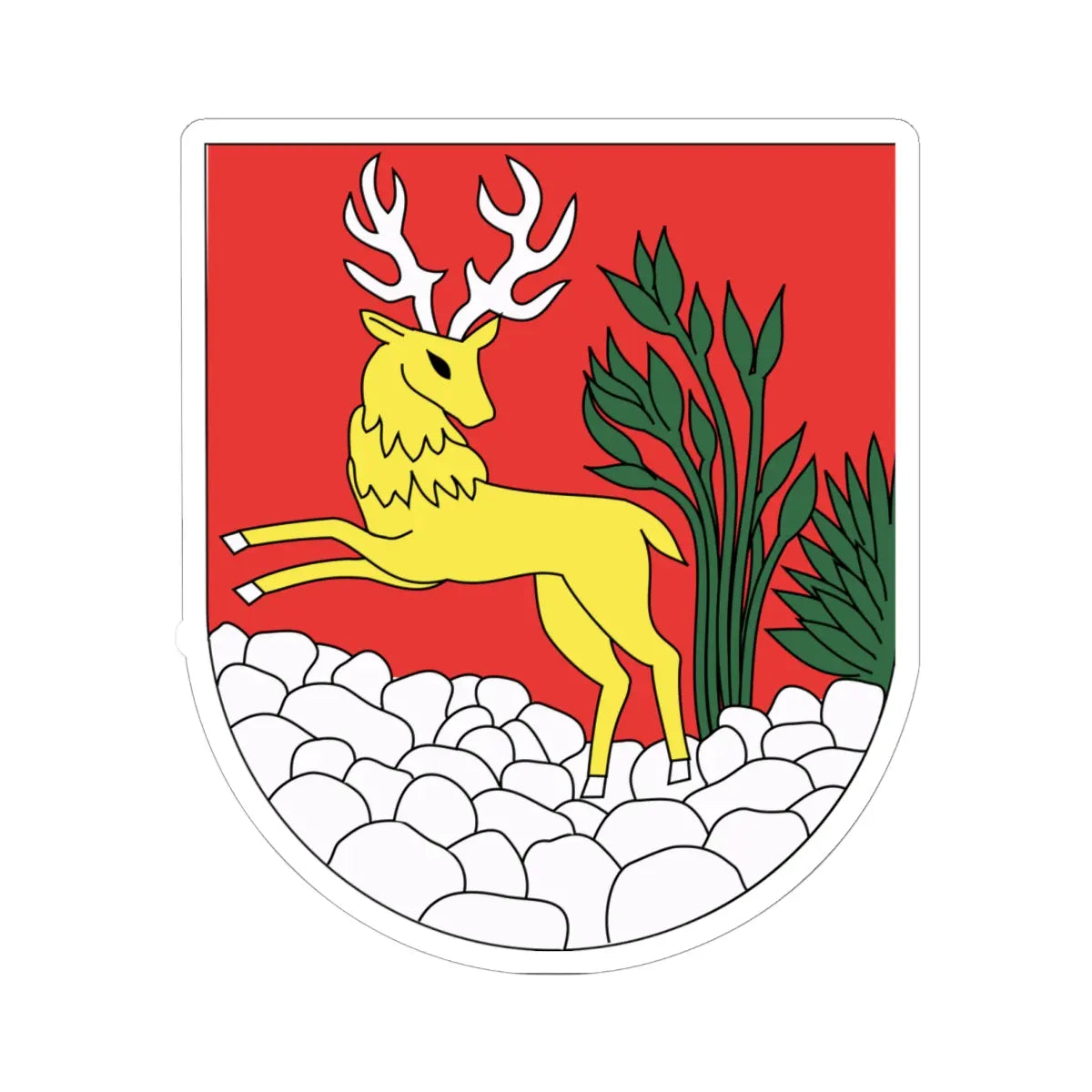SVK Skalite erb (Slovakia) (Coat of Arms) STICKER Vinyl Kiss-Cut Decal