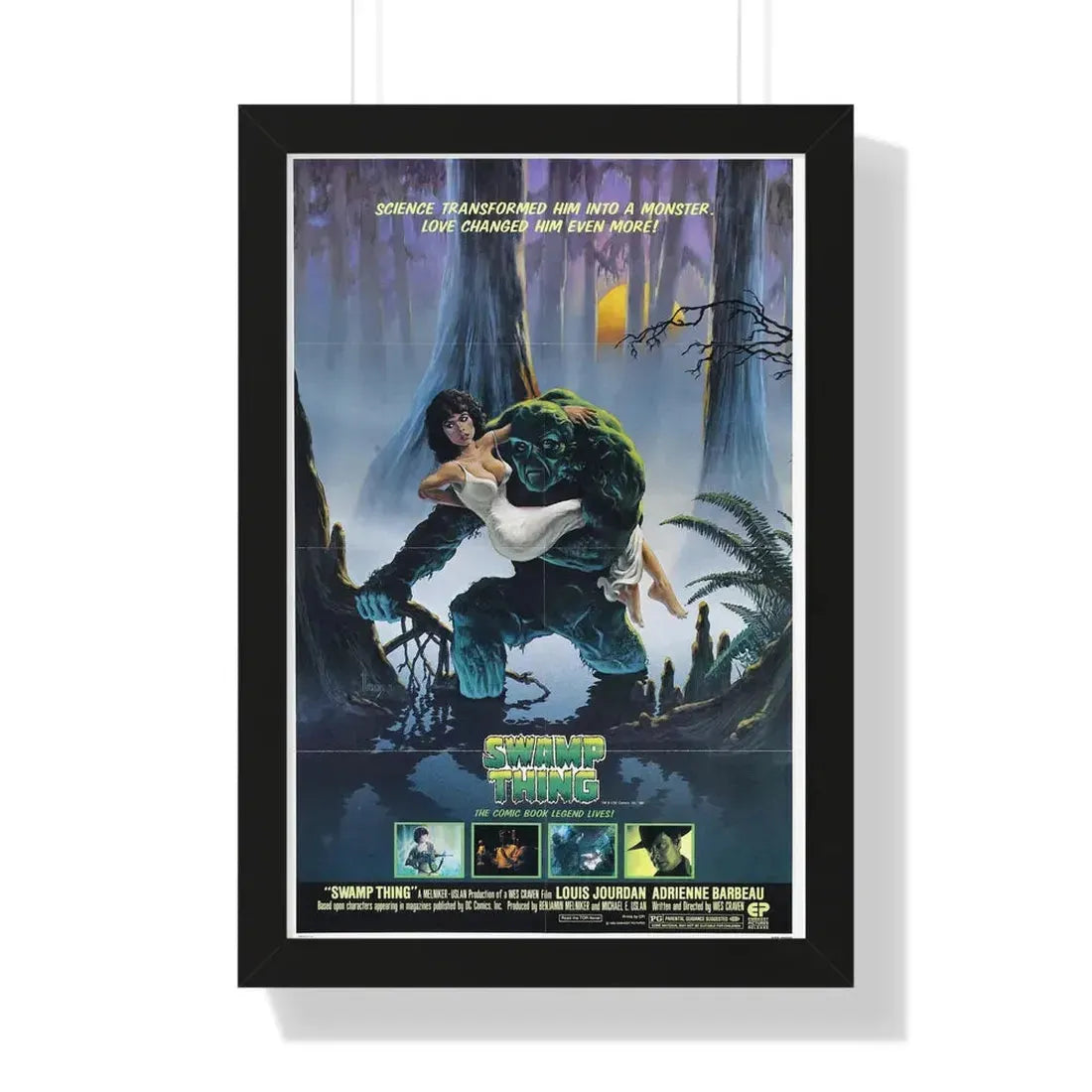 SWAMP THING 1982 - Framed Movie Poster 16″ x 24″ Black - The Sticker Space