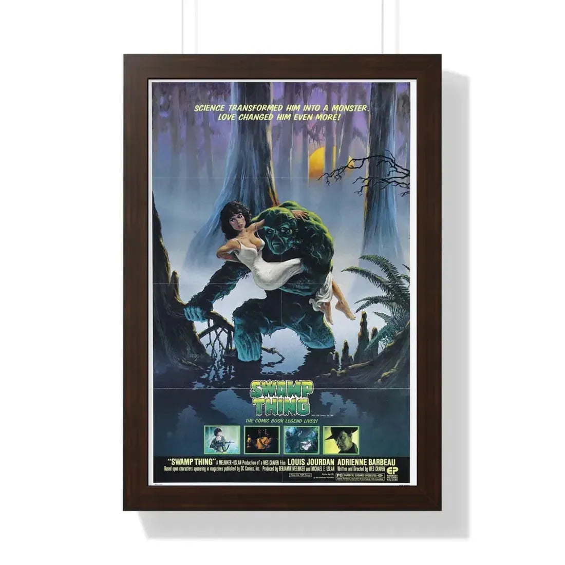 SWAMP THING 1982 - Framed Movie Poster 16″ x 24″ Walnut - The Sticker Space