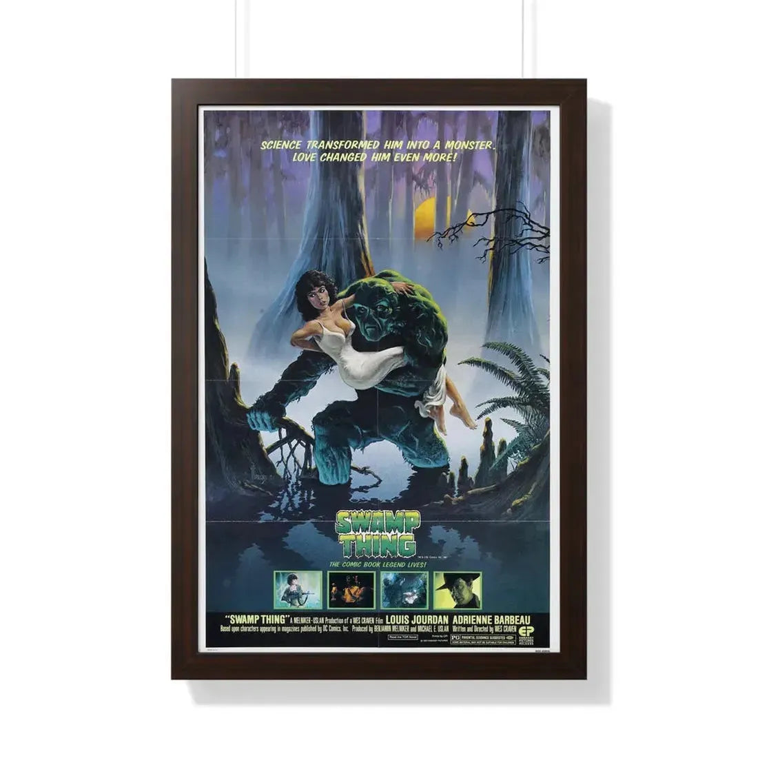 SWAMP THING 1982 - Framed Movie Poster 20" x 30" Walnut - The Sticker Space