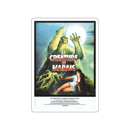 SWAMP THING (FRENCH) 1982 Movie Poster STICKER Vinyl Die-Cut Decal-White-The Sticker Space