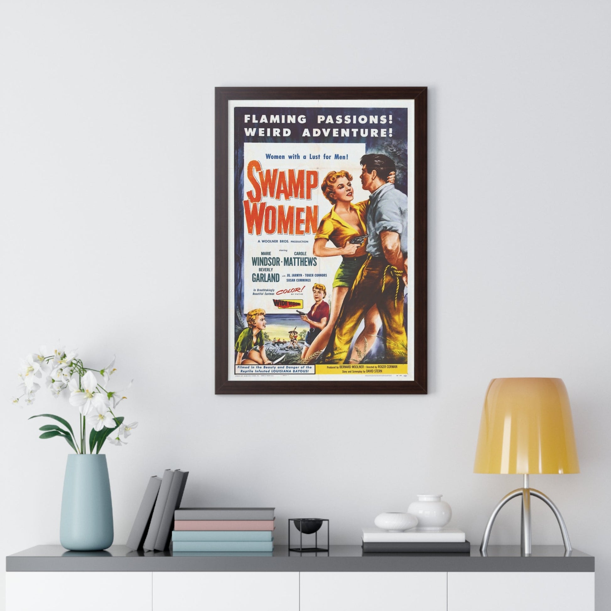 SWAMP WOMEN 1956 - Framed Movie Poster-The Sticker Space