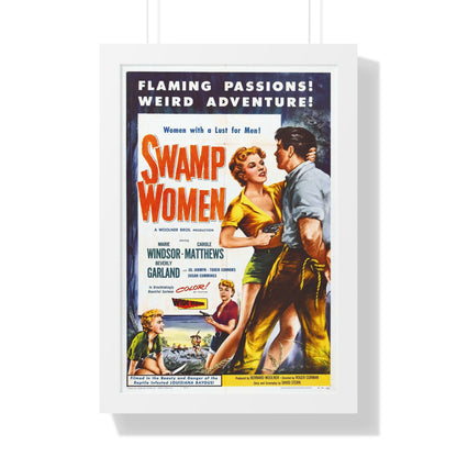 SWAMP WOMEN 1956 - Framed Movie Poster-16″ x 24″-The Sticker Space