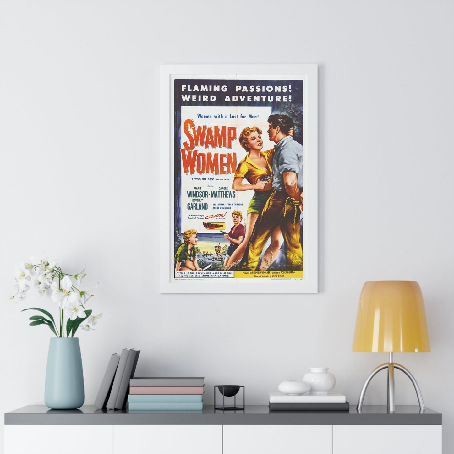 SWAMP WOMEN 1956 - Framed Movie Poster-The Sticker Space