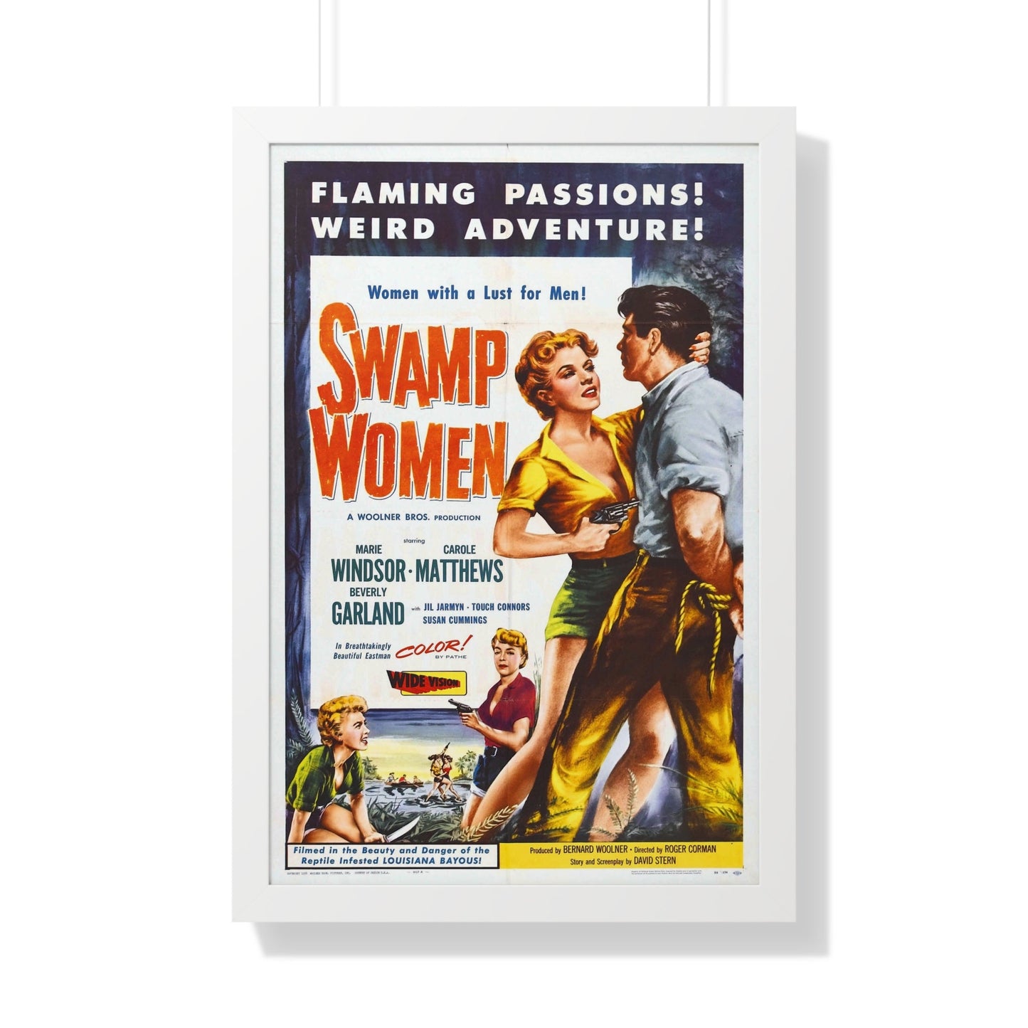 SWAMP WOMEN 1956 - Framed Movie Poster-20" x 30"-The Sticker Space