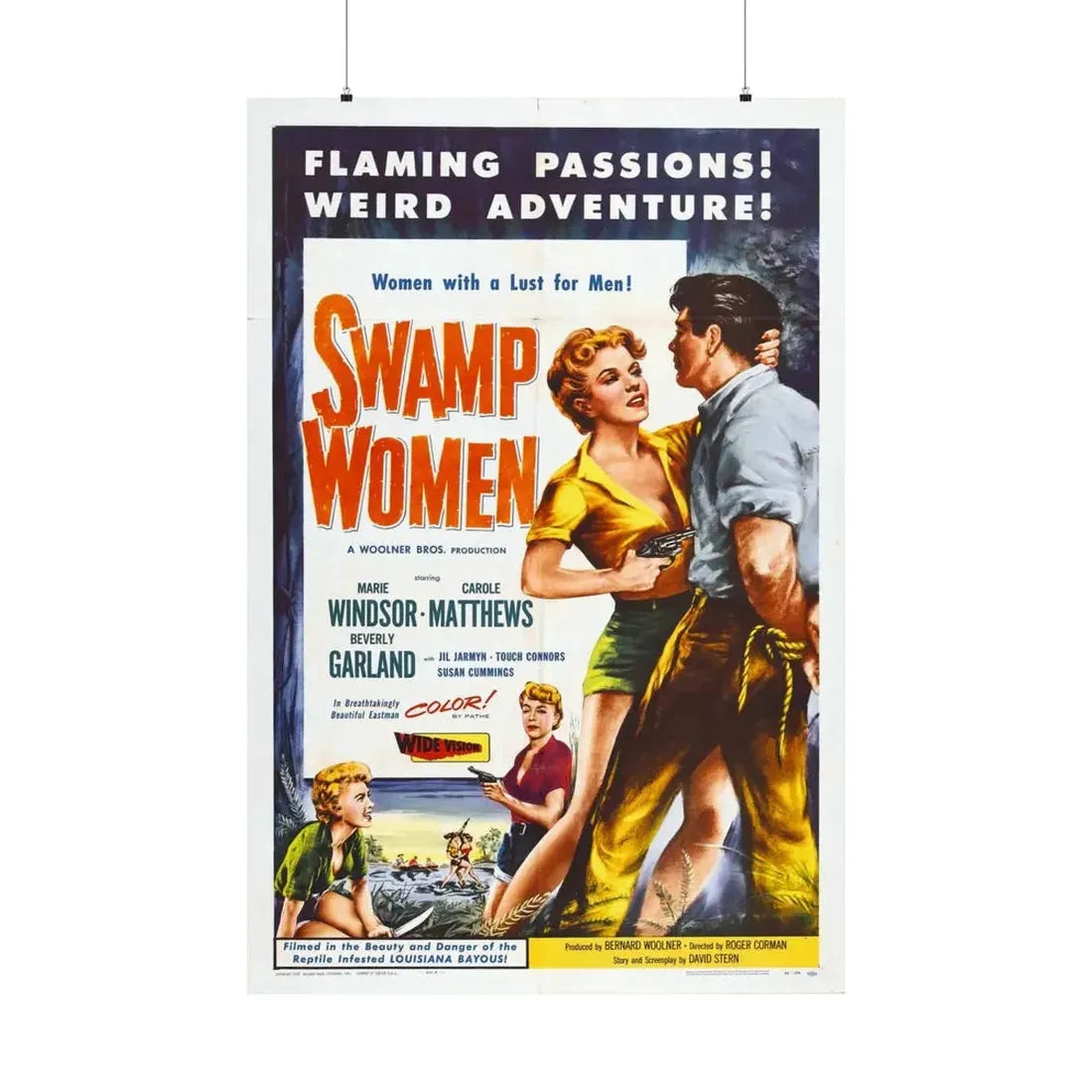 SWAMP WOMEN 1956 - Paper Movie Poster 36" x 54" Matte - The Sticker Space