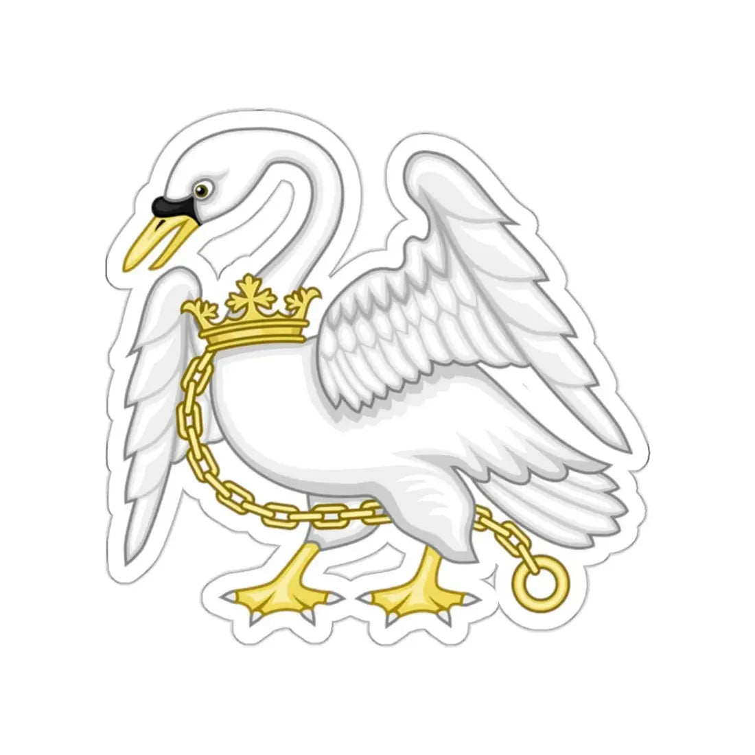 Swan Badge of Henry IV & V STICKER Vinyl Die-Cut Decal 2 Inch - The Sticker Space