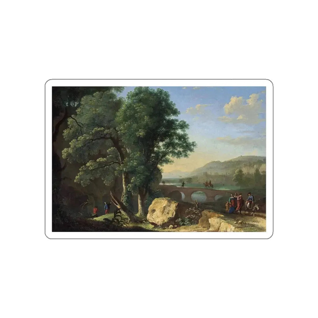 SWANEVELT, Herman van - Italianate Landscape (Artwork) STICKER Vinyl Die-Cut Decal White Die-Cut 3 Inch - The Sticker Space