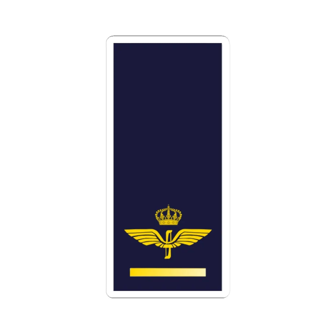 SWE Airforce 1bar (Sweden) (Military Rank) STICKER Vinyl Kiss-Cut Decal 4 Inch White - The Sticker Space