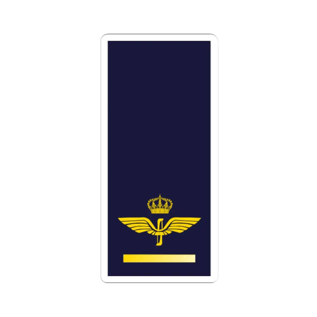 SWE Airforce 1bar (Sweden) (Military Rank) STICKER Vinyl Kiss-Cut Decal 6 Inch White - The Sticker Space